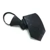 Vestido sin corbata Etiqueta negra Camisa de negocios coreana para hombre Versión estrecha de 7 cm Trabajo Corbata con cremallera Seguridad