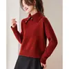 Suéter de punto de alta gama color liso estilo coreano para mujer Otoño/Invierno 2026, top corto de punto de cintura alta, holgado y adelgazante, moderno