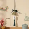 Novo Pingente Triangular de Zongzi Tecido de Bambu Estilo Chinês com Borla e Sachê de Fragrância para o Festival do Barco-Dragão, Enfeite Pendente Criativo Estilo Antigo
