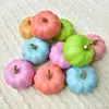 Fabricante Transfronterizo de Frutas de Calabaza Artificiales al por Mayor Adornos Decorativos para el Festival de la Cosecha de Halloween Calabazas de Espuma de Color Macarrón