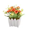 10 vallas de rosas pequeñas bonsái flores artificiales creativas adornos de decoración para el hogar estudio planta verde artificial planta en maceta de simulación
