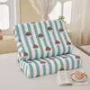 Funda de almohada de algodón puro de dibujos animados, patrón de olas para jardín de infantes, funda de almohada de espuma viscoelástica para niños, todo algodón, funda de almohada protectora para el cuello de estudiantes, estilo para las cuatro estaciones