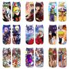 Calcetines periféricos de impresión 3D de dibujos animados de animación de Naruto transfronterizos para Amazon, calcetines de barco, personalidad creativa, tubo corto