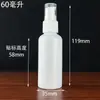 Botella de Plástico al por Mayor 30ml 50ml 60ml 100ml Botella de Porcelana Blanca PET Botella para Loción Cosméticos Botella de Viaje Botella Vacía