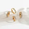 Anillo de Acero de Titanio de Lujo Ligero y Exquisito de Dragón y Fénix para Mujer Anillo de Pareja 18K Diseño Ins Anillo de Pareja de Nicho