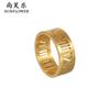 Anillo de titanio con números romanos huecos, estilo punk, popular, de 8 mm, para hombre, venta al por mayor.