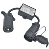 Adaptador de Fiação para Trailer de 7 Pinos EUA para UE, Conector Separado para Chicote de Luz de Freio com Alimentação