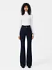 Pantalones levanta glúteos/jeans de mujer de talle alto, doble botón, pierna ligeramente acampanada, elástico en cuatro direcciones, corte ajustado, mezclilla de color original, modelo de otoño 26, efecto adelgazante