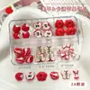 Accesorios para Uñas de Manzana Roja Navideña Rodajas de Fruta Artificial Popular Transfronteriza Resina DIY Diamante para Uñas Usable Accesorios Pequeños