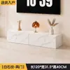 Mueble de TV tipo crema, juego de mesa de centro moderno minimalista, sala de estar de apartamento pequeño, uso doméstico, mueble de TV blanco de pie de lujo ligero