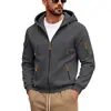 Colección de primavera y otoño transfronteriza: chaqueta de trabajo casual, de peso pesado, forrada de polar, corte holgado, adecuada para actividades al aire libre, disponible en tallas grandes y diseñada para ir al trabajo; sudadera con capucha
