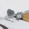 Botões Veludados de 11mm para Suéteres, Casacos de Algodão, Golas de Roupas de Exterior, Acessórios Metálicos para Roupas, Acessórios de Botões, Botões Veludados em Formato de Coração