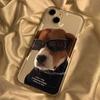 Adequado para Capa de Celular iPhone 17 Pro, Capa Macia Transparente Personalizada Apple 16 Plus, Design Divertido 16 Gato e Cachorro com Óculos de Sol