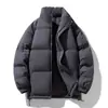 Casaco de algodão Ozon para inverno, com gola alta, forrado com fleece, espesso, resistente ao frio e ao calor, jaqueta puffer moderna, peça externa de algodão de alta qualidade para homens