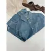 [Produto em Destaque] Yuran 26 Nova Coleção Primavera/Verão Algodão Tencel Lenzing Pesado Lavagem Enzimática Oversized Camisa Jeans
