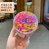 Ligas desechables para niños en caja, ligas de goma de color negro, ligas de goma de color gelatina, cuerda para el cabello, pequeña cubierta de cuero, cuerda para el cabello, joyería al por mayor