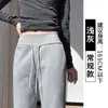 Calça Cinza Wide Leg Feminina Nova Chegada Primavera Calças Femininas Retas Cintura Alta Casuais Calças de Moletom Estilo Americano Estilo Preguiçoso Calças Esportivas