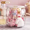 Banquito Almacenamiento para Niños, Juguetes de Peluche, Muñecas, Caja de Almacenamiento, Contenedor para Artículos Varios, Banquito de Almacenamiento Transparente