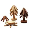 Alfombrilla aislante del calor de madera maciza, alfombrilla de comedor, alfombrilla anti quemaduras, marca dos árboles, alfombrilla de mesa resistente a altas temperaturas para el hogar, alfombrilla para ollas, posavasos, alfombrilla para cazuelas, sensación de alta gama