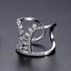 Anillo de lujo ligero de alta calidad Jinse, estilo frío, diseño creativo, personalidad de moda simple, anillo abierto de circón