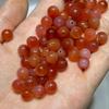 Cuentas redondas de ágata antigua rosa naranja de 8 mm, pulpa envuelta, material antiguo, bricolaje, texto, cuentas de Buda, accesorios de joyería, cadena para teléfono móvil, pulsera, colgante