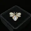 Série Abelha Broche de Inseto Strass Pino Decorativo Nova Personalidade Feminina Moda Barroco Distintivo Fixo