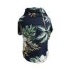 Venta directa de fábrica perro gato de tamaño pequeño y mediano transpirable protector solar camisa estampada de playa hawaiana ropa para mascotas al por mayor
