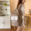 Mochila Estilo Universitario Ins Coreano y Japonés Color de Contraste Linda Estudiantes de Secundaria Grado 3 a 6 Ruiying Clase Pequeña Fresca Femenina