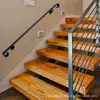 Pasamanos de Pared de Hierro Forjado para Interiores Acero Galvanizado Alta Resistencia Pasamanos de Escalera Fija Decoración del Hogar Pasamanos de Barrera de Seguridad para Interiores