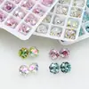 Dongzhou 6mm Rosa Milenar Lapidação Octogonal Imitação de Diamante Zircônia Brilhante Colorida Vidro Lapidação Rosa Acessórios Populares para DIY Nail Art