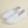 Zapatos Blancos de Enfermera para Mujer, Suela Suave, Suela Plana, Transpirables, No Cansan, Cómodos, Desodorantes, Zapatos Blancos, Zapatos Especiales de Trabajo para Atención Médica, Antideslizantes