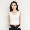 Camisola de Modal para Mujer 2026 Nuevo Estilo de Verano, que Muestra el Abdomen, Ajustada, Capa Base, Top Corto