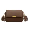 High-end Retro Pequeno Bolsa Feminina 2024 Novo Popular Largo Alça de Ombro Crossbody Bolsa Elegante All-match Casual Pequeno Quadrado Bolsa