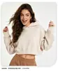 Conjunto de Moletom Curto com Capuz Estilo Americano 2026, Calça de Moletom Flare Versátil Casual da Moda, Conjunto Feminino Outono-Inverno