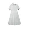 Vestido Branco Delicado de Fada, Estilo Coreano Gola V Emagrecedor Retrô Vestido para Chá, Vestido de Dama para Férias na Praia 2026