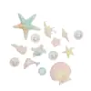 Accesorios Florales Perforados 3D Estilo Océano Iridiscente para Zapatos Desmontables Lindos Decoración de Estrella de Mar, Concha, Delfín Hebilla de Zapato Mayoreo