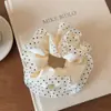 Scrunchie Exquisito de Renda com Bolinhas em Tule, Elástico de Cabelo Dupla Camada de Cetim Sedoso, Acessório de Cabelo de Alta Qualidade