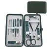 Novo Conjunto de Cortadores de Unha Verde Escuro com 18 Peças, Cortadores Bico de Águia, Tesouras de Unha Domésticas, Especializado para Manicure e Cuidados com as Unhas