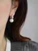 Yuan You Yang Caiyu mismo estilo realmente muchos color cáñamo Shijia Perla nicho temperamento hebilla de oreja retro tahidi pendientes negros