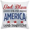 Cross-border New American Independence Day fronha de linho impresso sala de estar sofá almofada capa quarto fronha decorativa