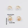 Brincos de Pérola Semicírculo Simples Novos Franceses Transfronteiriços, Luxo Acessível Elegante, Brincos Versáteis e de Alta Qualidade na Cor Champagne