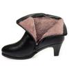 Uma geração de botas curtas femininas com 2024 novos sapatos femininos de inverno com forro de lã botas Martin de meia-idade sapatos de algodão para mãe