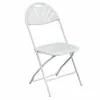 Silla Plegable de Plástico para Exteriores, Césped, Boda, Exposición, Reunión, Estadio, Concierto, Respaldo Calado de Abanico, Correa, Agujero para la Mano