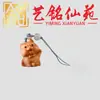Madera de ciprés 12 signos del zodíaco lindo animal de dibujos animados cadena para teléfono colgante decoración de bolso para hombres y mujeres, regalo coleccionable