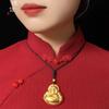 Pingente Buda Maitreya Novo Ouro Areia Antiga da Loja de Ouro com Colar Buda Barrigudo Herança como Presente para a Mãe