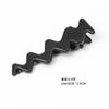 Pinza Lateral Pinza Pico de Pato Pasador Negro Línea Ondulada Pasador Par Pinza Geométrica Rectangular Pinza de Agua Pinza para Flequillo Nuevo