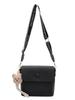 Moda Urbana Simple de Nuevo Estilo Transfronteriza 2026 Bolso Casual Versátil de Color Sólido con Tapa, Bolso de Hombro y Cruzado en Forma de Cubo