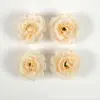 30 piezas de cabezas de flores de rosa artificiales de estilo europeo color champán, materiales DIY para hacer pasadores, marcos de fotos y arreglos decorativos, flores de seda