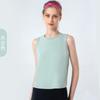 Nuevo Estilo Primavera y Verano Chaleco Deportivo de Yoga para Mujer, Cuello Redondo, Holgado, Transpirable, Top sin Mangas, Cubre Ropa de Running de Secado Rápido, Ropa de Fitness