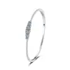 Pulsera de Plata de Ley S925 con Moissanita de 1.3 Quilates Versátil Simple Femenina Estilo Ins Japonés y Coreano Micro-Embebida Pulsera Personalizada Venta al por Mayor